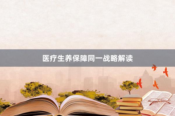 医疗生养保障同一战略解读